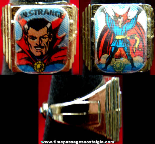 Old Marvel Super Heroes Dr. Strange Gum Ball Machine Prize Flicker Toy Ring