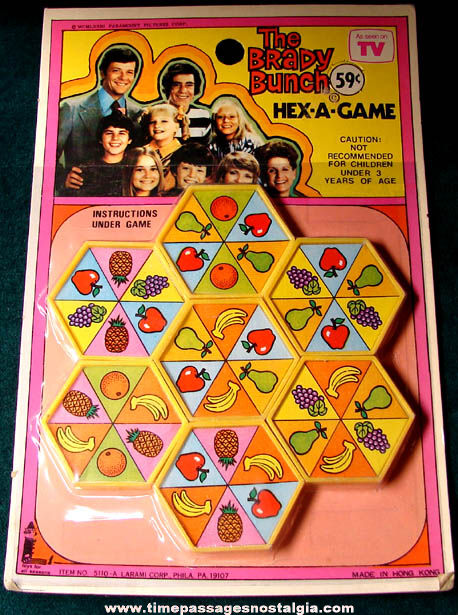 Unopened 1973 Brady Bunch Hex-A-Game Toy Puzzle