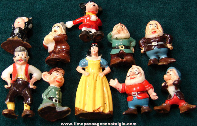 (10) Old Walt Disney Character Disneykin Figures