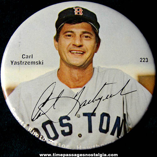 Large ©1978 Carl Yastrzemski Boston Red Sox Baseball Pin Back Button