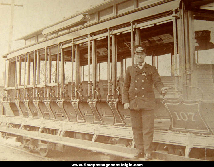 Early Massabesic Lake New Hampshire Streetcar Trolley Photograph