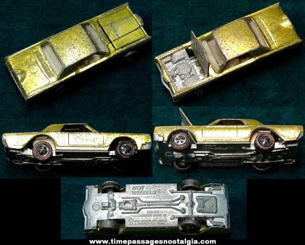 ©1968 Mattel Redlines Hot Wheels Custom Continental Mark III Diecast Toy Car