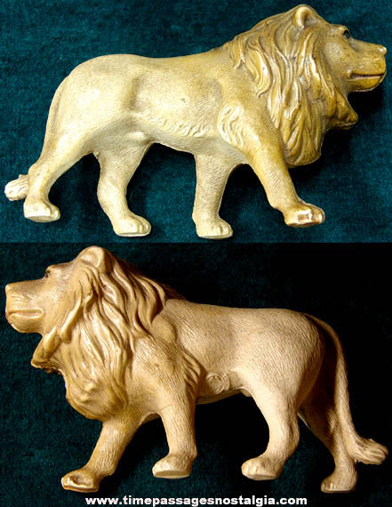 Old Painted Celluloid Novelty Toy Lion Figurine