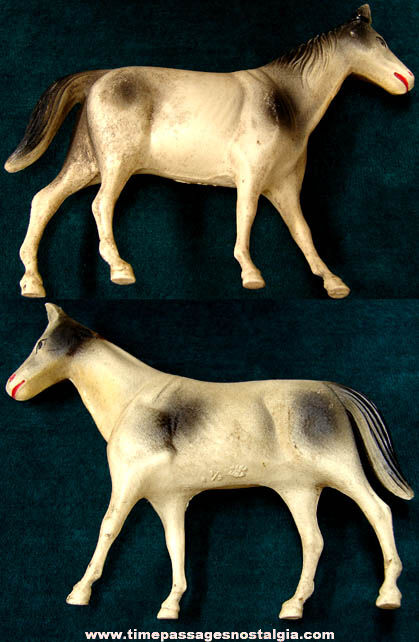 Old Painted Celluloid Novelty Toy Horse Figurine