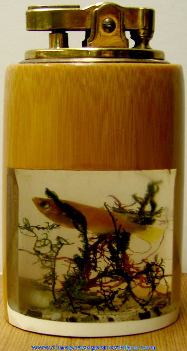 Unusual Old Fish Aquarium Cigarette Table Lighter