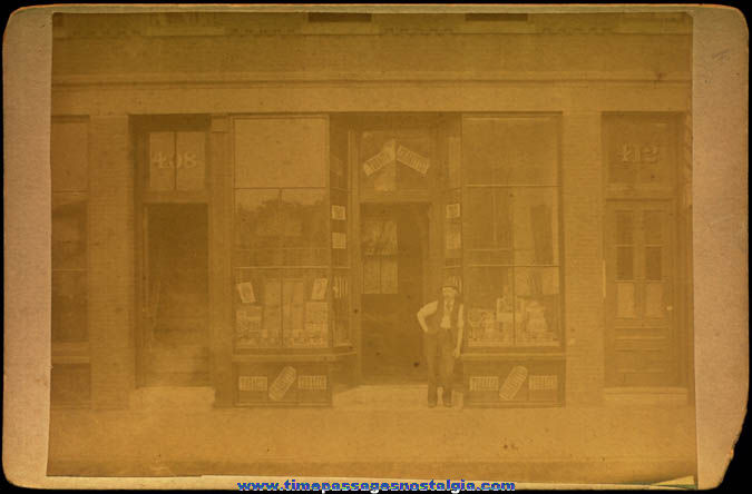 Old Tobacco & Cigarette Store Window Display Photograph