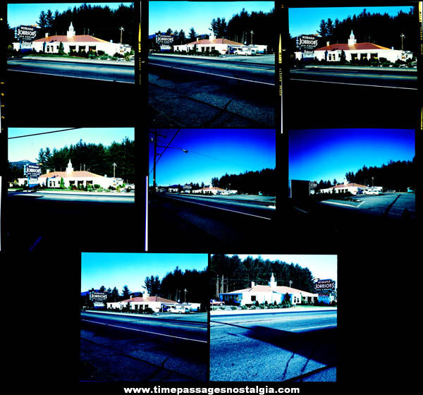 (8) 1971 North Conway N.H. Howard Johnson’s Restaurant Transparency Photographs