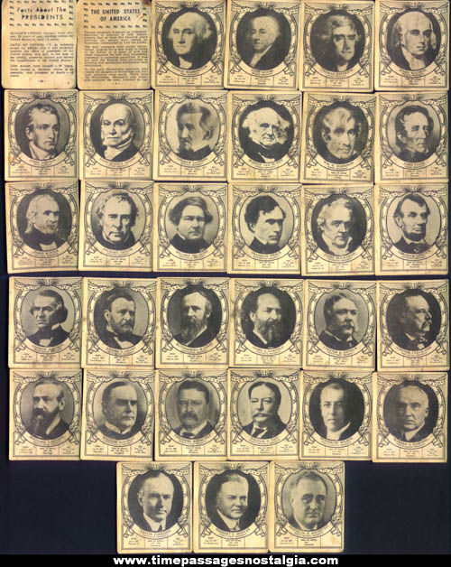 1940 United States President Card Set