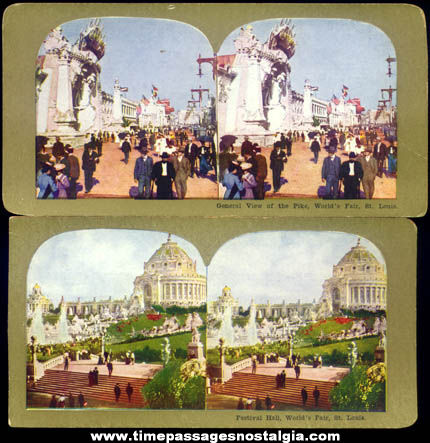 (5) 1904 St. Louis Louisiana Purchase Exposition Stereoview Photograph Cards