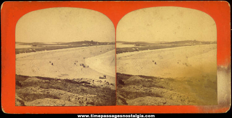 Old Nantasket Beach Massachusetts Stereoview Photograph Card