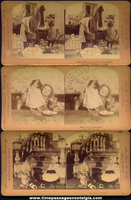 (6) 1896 - 1900 American Stereoscopic Company Stereoview Photograph Cards