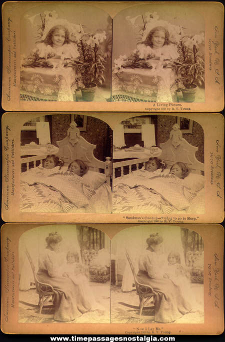(6) 1896 - 1900 American Stereoscopic Company Stereoview Photograph Cards