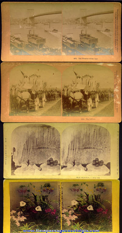 (8) Old Stereoscopic or Stereoview Photograph Cards