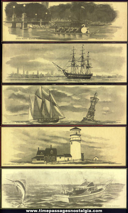 (10) Old Roger Olsson New England Scenic Art Print Cards
