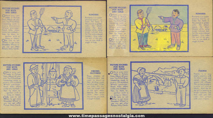 (20) Old Nabisco Shredded Wheat Cereal Picture Story Cards