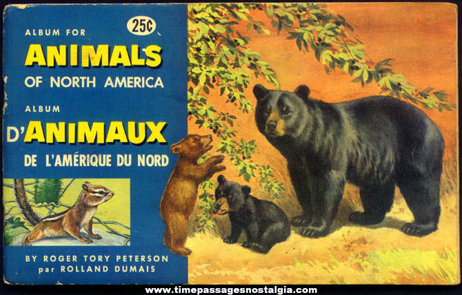 1960 Brooke Bond Tea Premium Card Album With (48) Animals of North America Cards