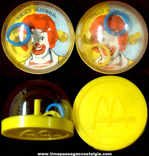 (2) 1979 McDonald’s Advertising Ronald McDonald Toy Dexterity Puzzles