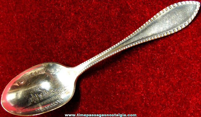 Old Silver Plated United States Navy Ship U.S.S. Oregon Battleship Spoon