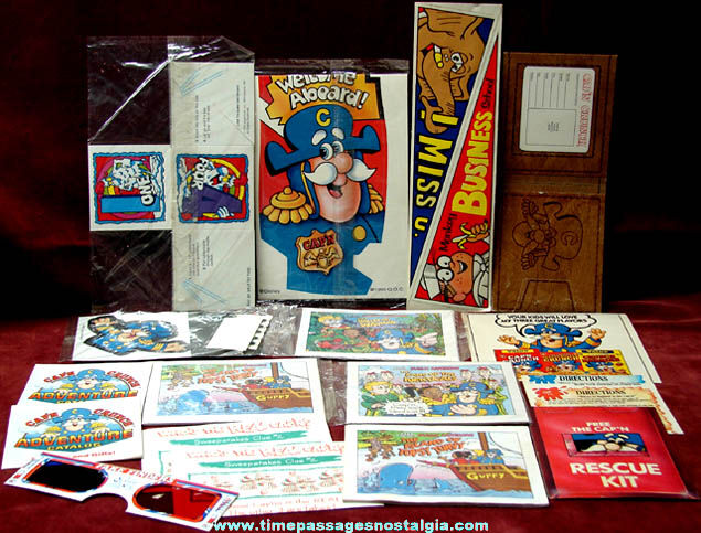 (23) Cap’n Crunch Cereal Box Prizes & Advertisements