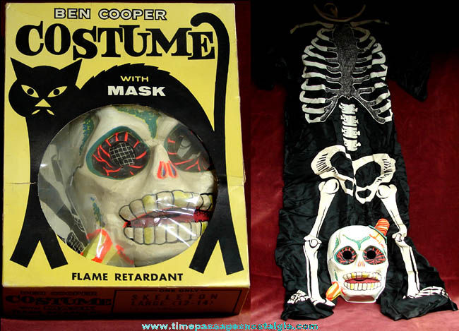 Old Boxed Ben Cooper Skeleton Halloween Costume