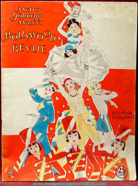 1929 Metro - Goldwyn - Mayer Hollywood Revue Souvenir Program Book