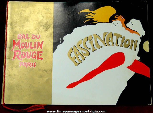 1968 Bal Du Moulin Rouge Paris France Advertising Souvenir Picture Booklet