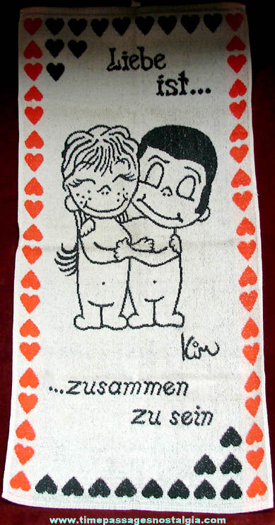 ©1970 Kim Love Is... Comic Strip Character Cotton Towel