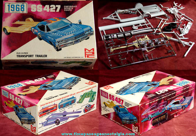 1968 Chevrolet Impala SS427 MPC Model Kit Box & Parts