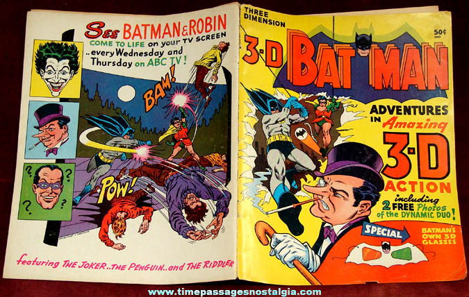 1966 Batman & Robin Adventures in 3-D Comic Book