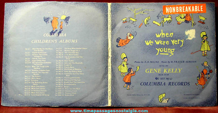 1948 When We Were Very Young Gene Kelly Record Set With Cover