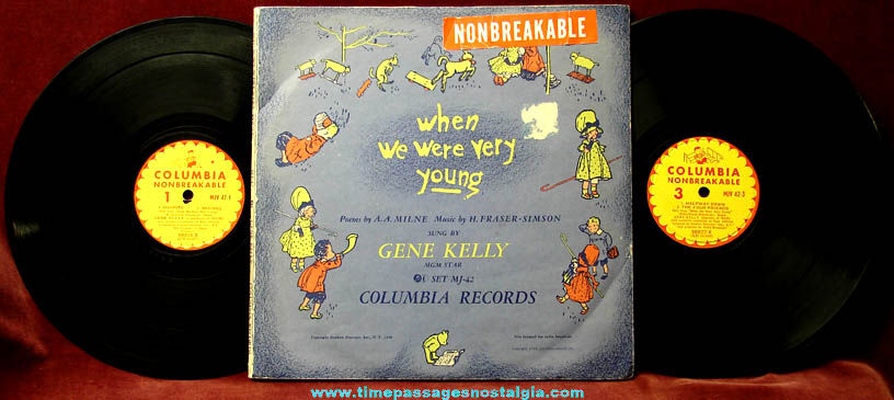 1948 When We Were Very Young Gene Kelly Record Set With Cover