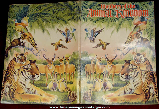 1959 WONDERS OF THE ANIMAL KINGDOM Sticker Book With Stickers