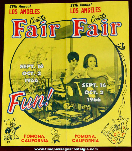 1966 39th Annual Los Angeles County Fair Advertising Brochure