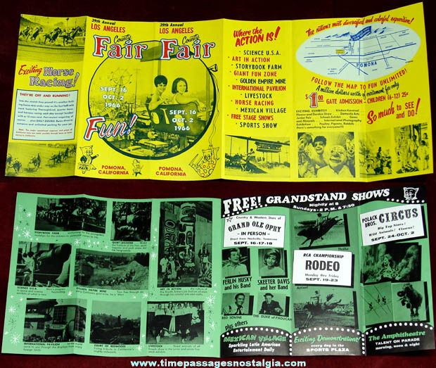 1966 39th Annual Los Angeles County Fair Advertising Brochure