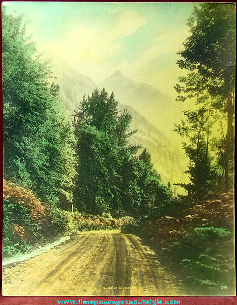 Colorful Old Call Of The Open Road Color Tinted Photograph Print