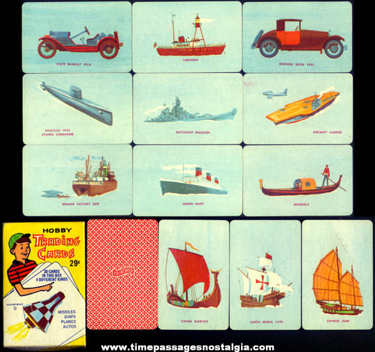 (30) 1960s Boxed Fairchild Transportation Hobby Trading Cards