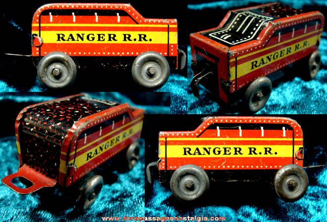 Old Miniature Ranger Railroad Coal Tender Tin Toy Train Car