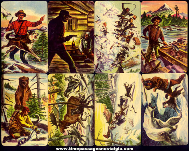 (16) Colorful 1950 Sergeant Preston Of The Yukon Quaker Cereal Premium Trading Cards
