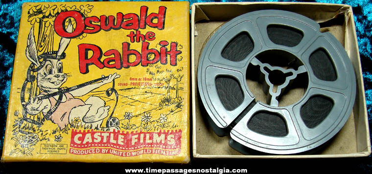 Old Boxed Oswald The Rabbit 8mm Walter Lantz Cartoon Castle Film