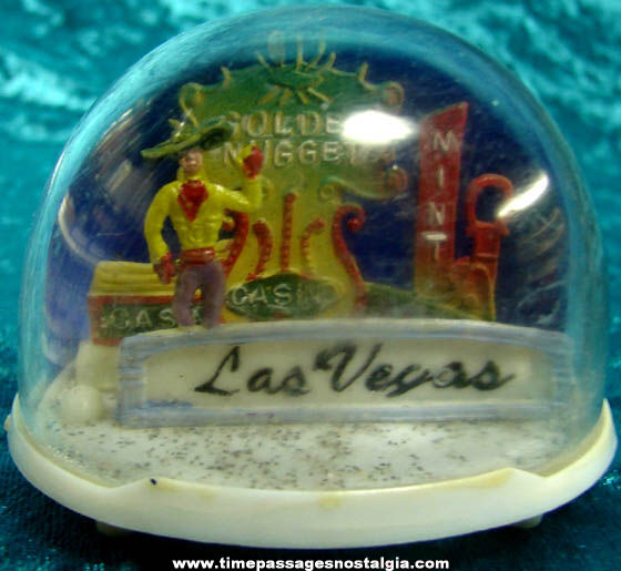 Colorful Old Las Vegas Nevada Advertising Souvenir Snow Dome