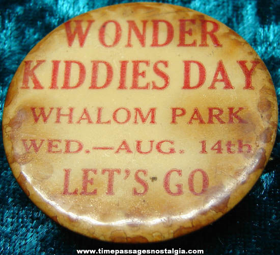 (3) Old Whalom Park Amusement Park Advertising Souvenir Items