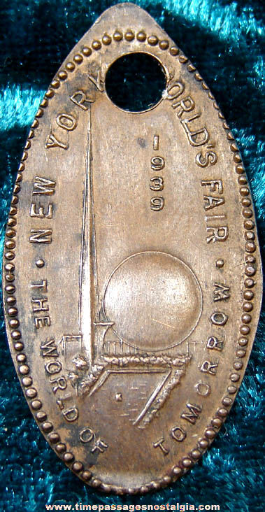 1939 New York World’s Fair Advertising Souvenir Elongated Cent