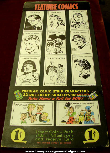 (16) 1949 Comic Strip & Cartoon Character Exhibit Supply Arcade Cards