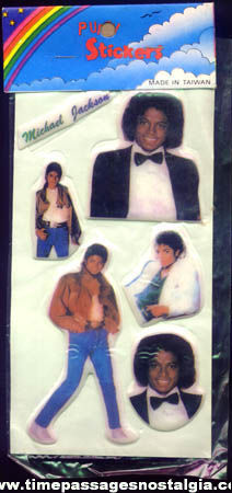 (3) Old Unopened Michael Jackson Puffy Sticker Packets