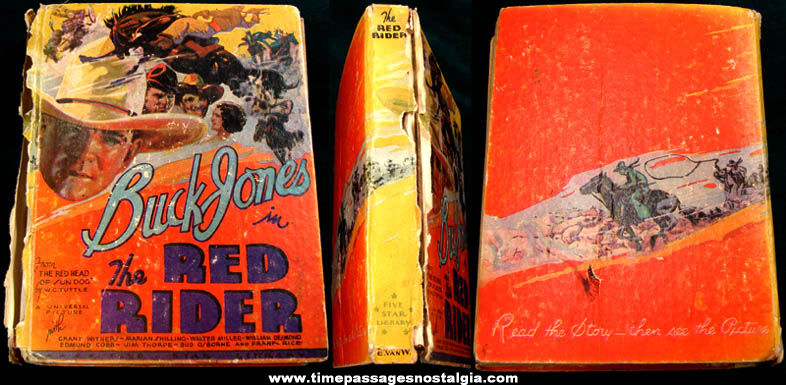 1934 Buck Jones In The Red Rider Hard Back Book