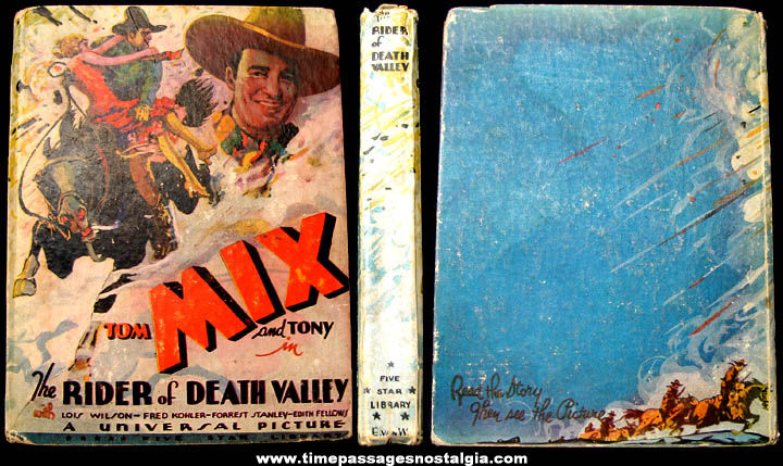 ©1934 Tom Mix & Tony The Rider Of Death Valley Hard Back Book
