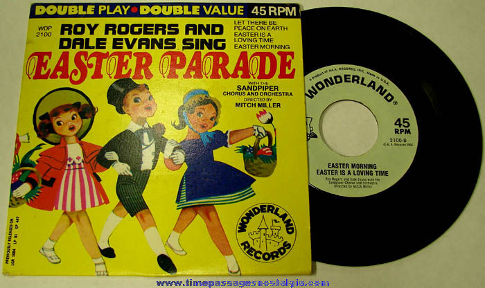Old Roy Rogers & Dale Evans Easter Parade Record and Cover