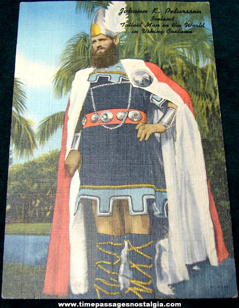 Old Unused Giant in Viking Costume Souvenir Post Card