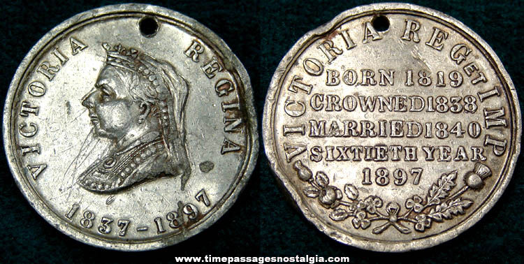 1897 Queen Victoria Commemorative Coin Medallion