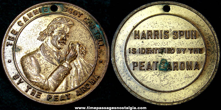Old Harris Spun Scottish Wool Advertising Medallion Coin
